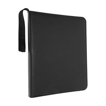Card Binder 4 Pocket 50 Black Pages 400 Card Capacity for Sport Card, Game Card Black 1 pc