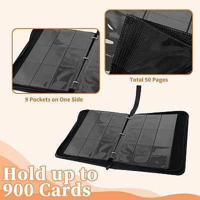 9 card binder pages Amazon.com : BCW Double-Sided 9-Pocket Pages Holder - 10 Black Pages |  Trading Card Binder Sheets | Secure Side Loading main image 1