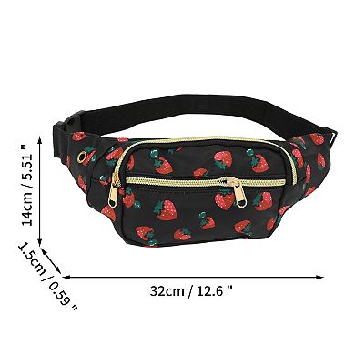 Strawberry Pattern Fanny Pack for Everyday Use and Travel 1 Pc