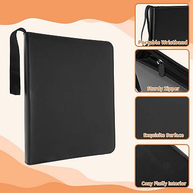 Card Binder 9 Pockets 60 Pages 1080 Card Capacity for Sport Cards Game Card Black 1Pc