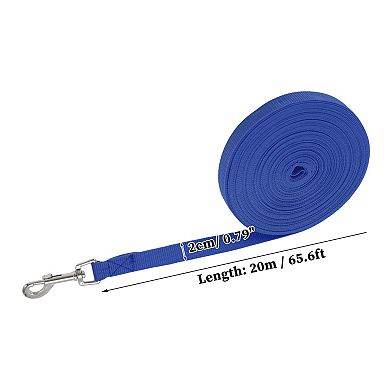 Training Dog Leash 65.6ft Long for Small Medium Dogs Out Camping Blue 1Pc