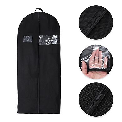 Dustproof Handle Garment Bag 51.18"x23.62"x5.91" Black 1 Pc