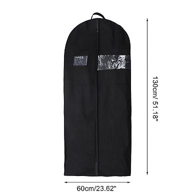 Dustproof Handle Garment Bag 51.18"x23.62"x5.91" Black 1 Pc