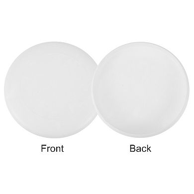 Solid Color Flying Disc for Outdoor Fun and Skill Development 1 Pc 9.45" White