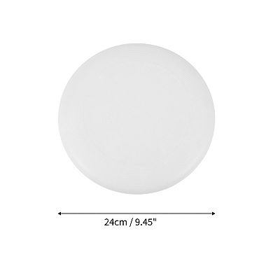 Solid Color Flying Disc for Outdoor Fun and Skill Development 1 Pc 9.45" White