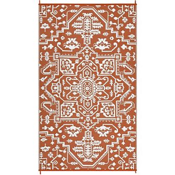 Fashionwu Traditional Home Decor Outdoor Plastic Waterproof Stain Resistant Reversible Area Rugs