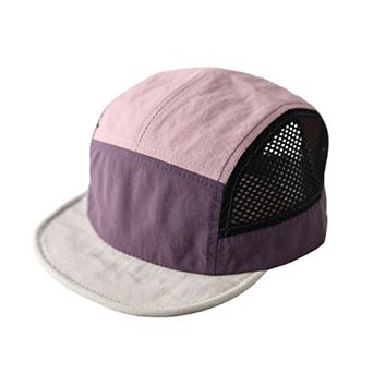 Short Brim Lightweight Mesh Panel Adjustable Five Panel Cap