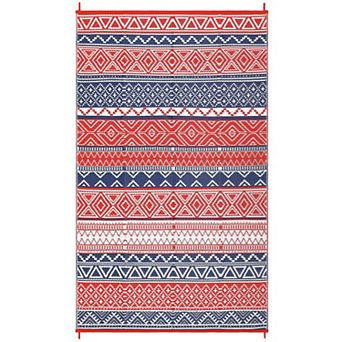 Fashionwu Outdoor Reversible Waterproof Plastic Straw Easy to Clean UV Resistant Folded Area Rug