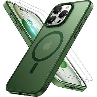 Entronix Bundle for iPhone - Magnetic Frosted Matte Case, 2 Screen Protectors & 2 Camera Protectors