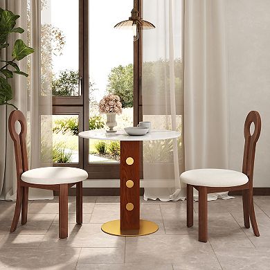 33.5-Inch Round Multipurpose Conference Table for 2-4 People