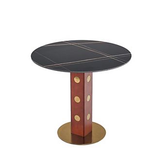 33.5-Inch Round Multipurpose Conference Table for 2-4 People