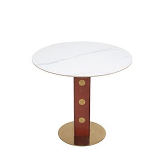 33.5-Inch Round Multipurpose Conference Table for 2-4 People