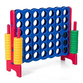 Giant 4-in-a-Row Game with 42 Rings for Indoor and Outdoor Fun