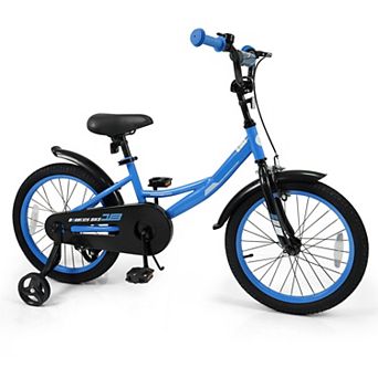 Kids Bike with Detachable Training Wheels Dual Brakes and 145 lb Seat for 19 Inch Inseams
