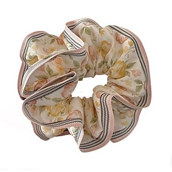 Retro Boho Oil Painting Hair Bands Ties Large Floral Scrunchies Elastic Hair Accessories for Women