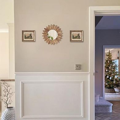 12″ Rustic Boho Sunburst Wall Mirror