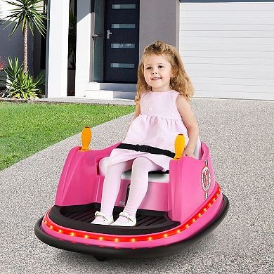 12V Kids Bumper Car with Flashing Lights and Remote Control