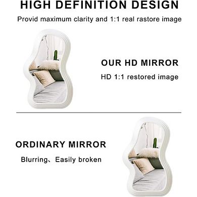 Asymmetrical Wavy Wall Mirror, 16″x10″