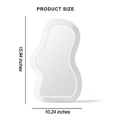 Asymmetrical Wavy Wall Mirror, 16″x10″