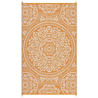 Fashionwu Traditional Reversible Plastic Outdoor Easy to Clean Waterproof Lightweight Area Rugs