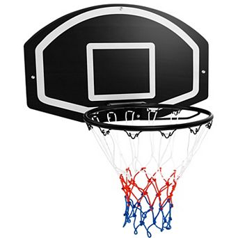 Wall Mounted Basketball Hoop Set with 28.5 Inch Shatterproof Backboard