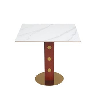 33.5-Inch Square Multipurpose Conference Table for 2-4 People