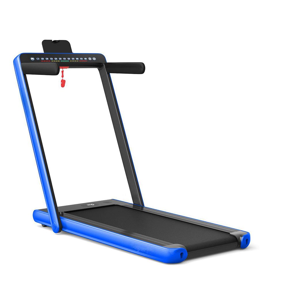 2 In 1 Folding Treadmill With Dual Display And Bluetooth Speaker