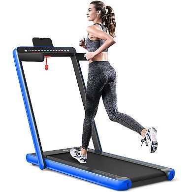 2 in 1 Electric Folding Treadmill with Dual Display