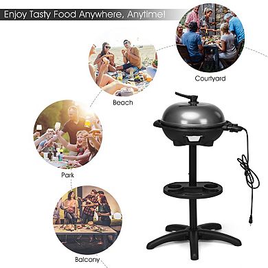 Electric Bbq Grill With Stand Nonstick Indoor Outdoor Cooker