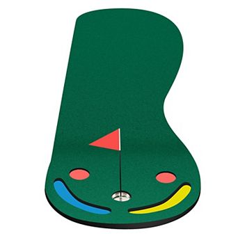 Golf Putting Green Mat Indoor Outdoor Practice Set With 3 Holes