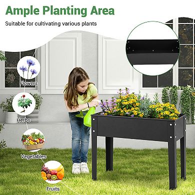 Raised Garden Bed With Legs and Drainage Hole for Vegetables Herbs Flowers