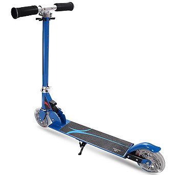 Folding Aluminum Kids Kick Scooter with LED Lights-Blue