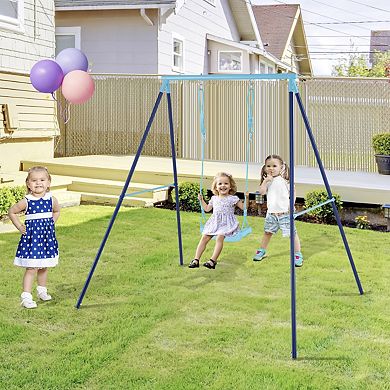 Heavy Duty Toddler Swing Set With Stand Adjustable Height