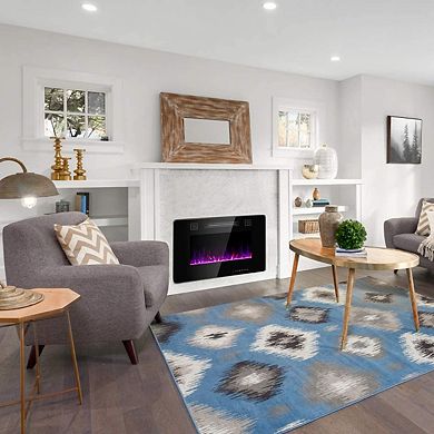 30 Inch Recessed Electric Fireplace Heater With Ultra Thin Design