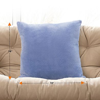 Cheer Collection Set of 2 Microsherpa Decorative Throw Pillows Soft Plush Accent Cushions