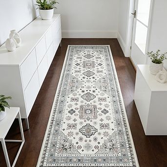 Area Rug Low Pile Foldable Rug Machine Washable Non Slip Soft Carpet for Living Room Kitchen