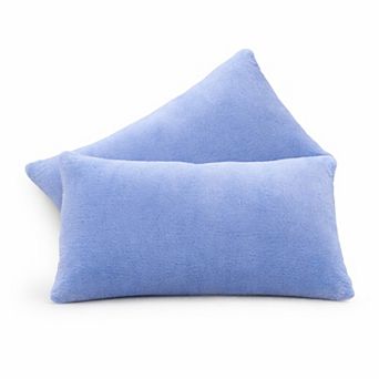 Cheer Collection Set of 2 Microsherpa Accent Throw Pillows With Inserts Soft Plush Home Decor