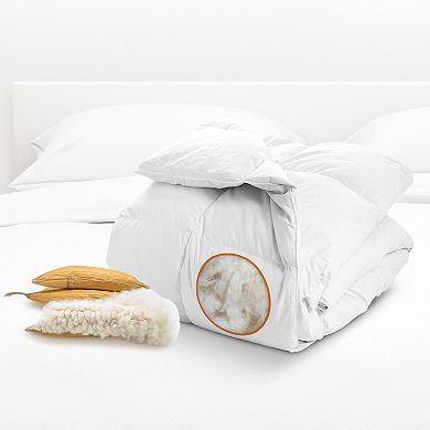 Cheer Collection Premium Kapok Fiber Comforter with Soft Microfiber Cover for All Season Sleep