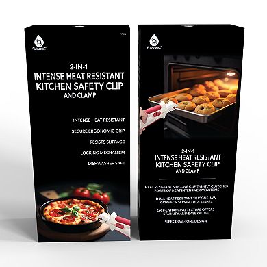 Ultimate 4-Pack Heat-Resistant Kitchen Clips with Dual Silicone Non-Slip Grip