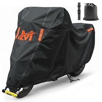 Mockins 91"x49"x39" Heavy Duty 250g PVC Motorcycle Cover with Cotton Lining