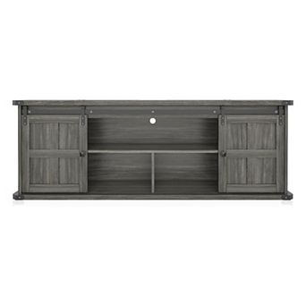 70 in TV Stand for 75 in TVs with Power Outlet, Farmhouse Entertainment Center, Media Furniture