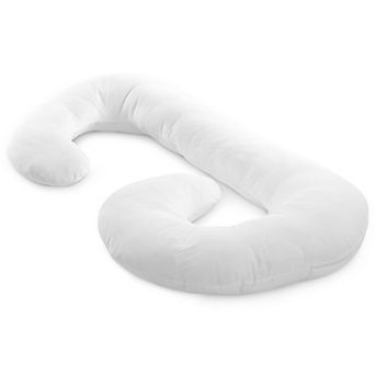 Cheer Collection J Shape Kapok Pregnancy Pillow with Washable Cover