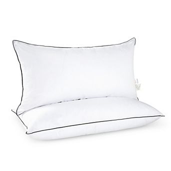 Cheer Collection Set of 2 Adjustable Layer Pillows with Removable Gel Fiber Inserts