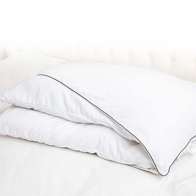Cheer Collection Set of 2 Adjustable Layer Pillows with Removable Gel Fiber Inserts