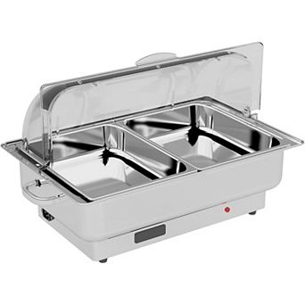 Chafing Dish Electric Buffet Set, 9-qt Stainless Steel Food Servers and Warmers