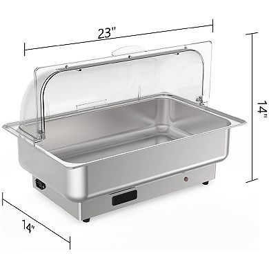 Chafing Dish Electric Buffet Set, 9 QT Stainless Steel Food Servers and Warmers