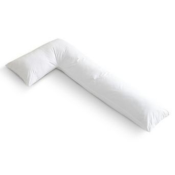 Cheer Collection L Shaped Kapok Fiber Body Pillow with Washable Cover for Full Body Suppor