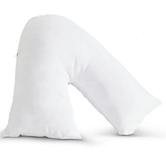 Cheer Collection V Shaped Kapok Fiber Body Pillow with Washable Cover for Full Body Comfort