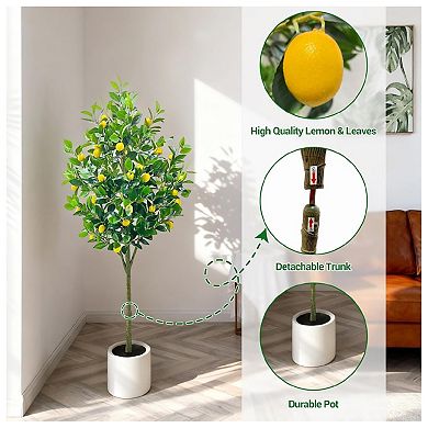 5FT Artificial Trees Indoor, Faux Tree, Artificial Planter, Artificial Fake Tree Flower Potted