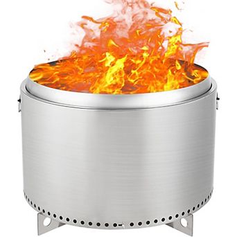 Smokeless Fireplace ,Stainless Steel Wood Burning Portable Bonfire Pit with Handle Outdoor Fireplace